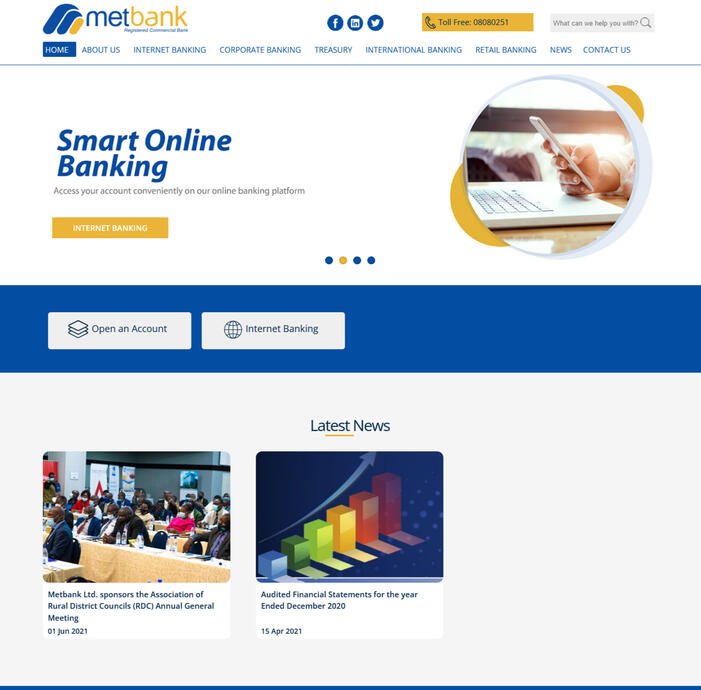 Metropolitan Bank Website