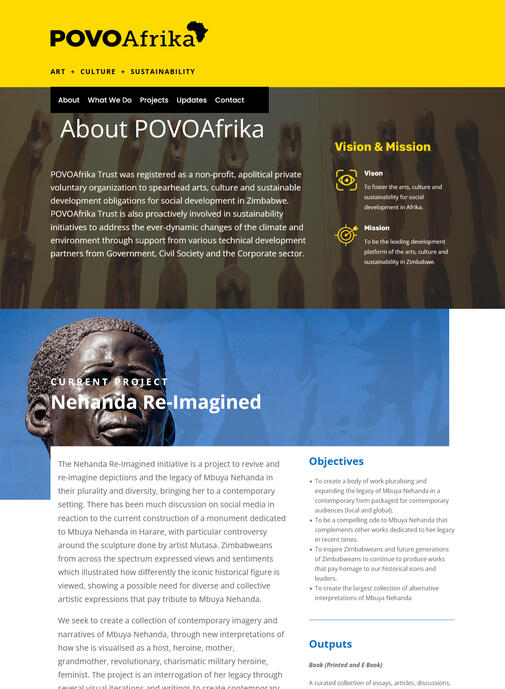POVO Afrika Trust website