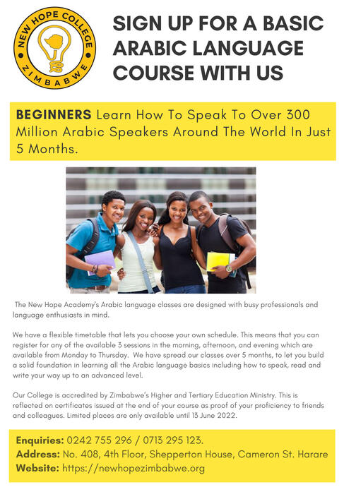 Arabic Classes Advert