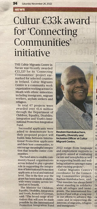 Meath Chronicle Communities Connect Article